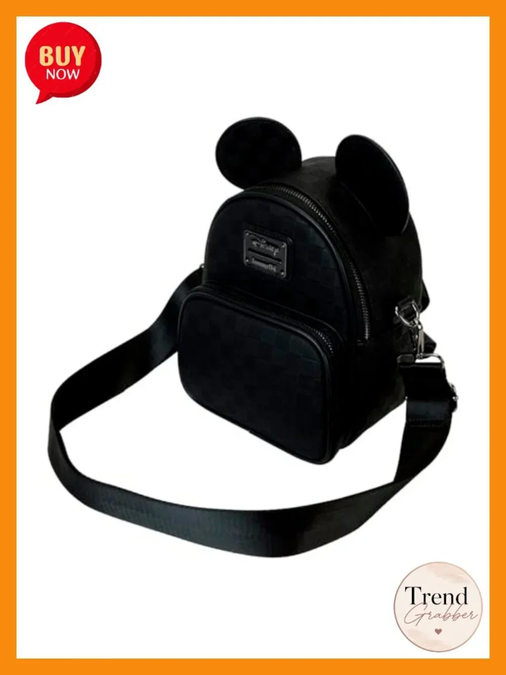 Loungefly Disney Mickey Mouse Vegan Leather Convertible Mini Backpack Crossbody